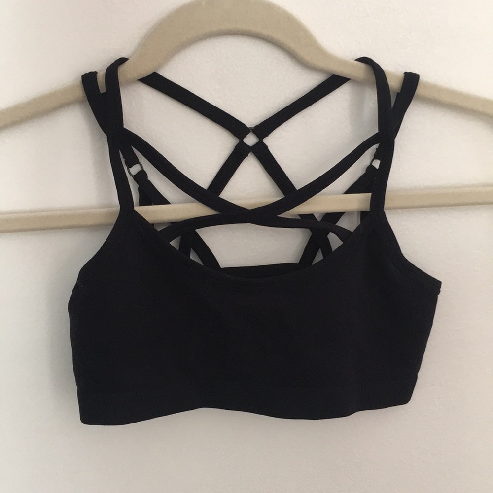 Black strappy bralette